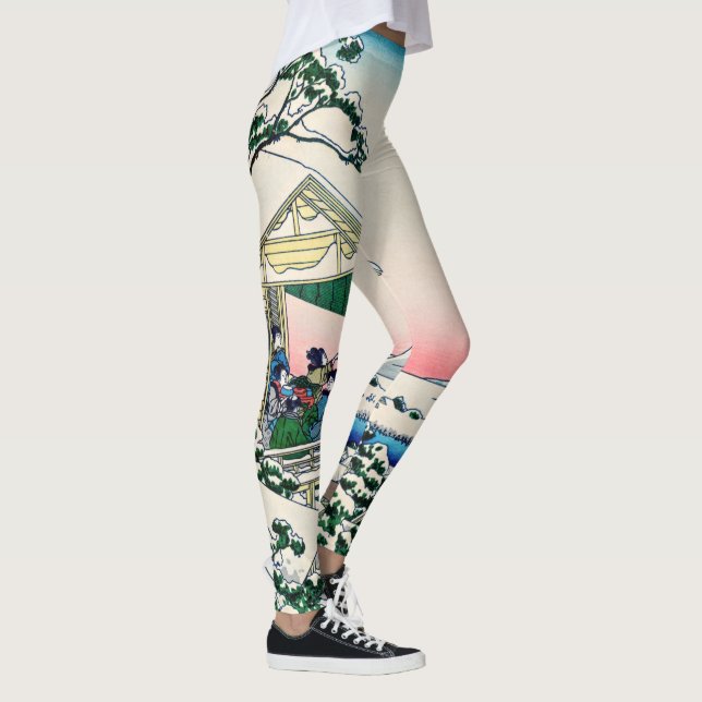 Katsushika Hokusai - Teehaus bei Koishikawa Leggings (Rechts)