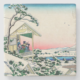 Katsushika Hokusai - Teehaus bei Koishikawa Steinuntersetzer