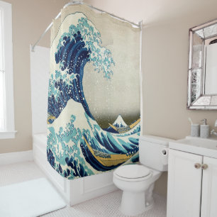 Katsushika Hokusai - The Great Wave off Kanagawa Duschvorhang