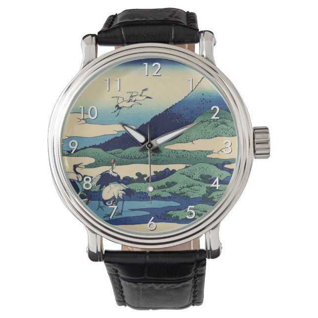 Katsushika Hokusai - Umegawa in der Provinz Sagami Armbanduhr (Vorderseite)