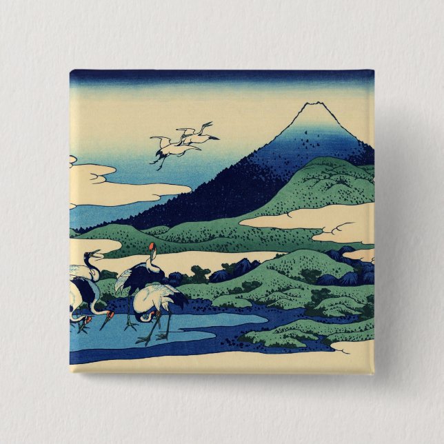Katsushika Hokusai - Umegawa in der Provinz Sagami Button (Vorderseite)