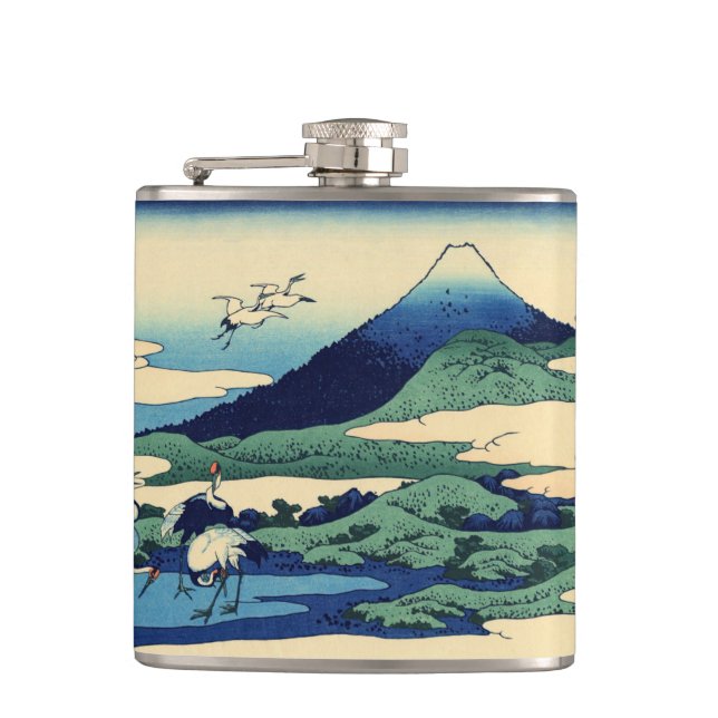 Katsushika Hokusai - Umegawa in der Provinz Sagami Flachmann (Vorderseite)