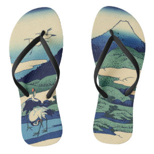Katsushika Hokusai - Umegawa in der Provinz Sagami Flip Flops