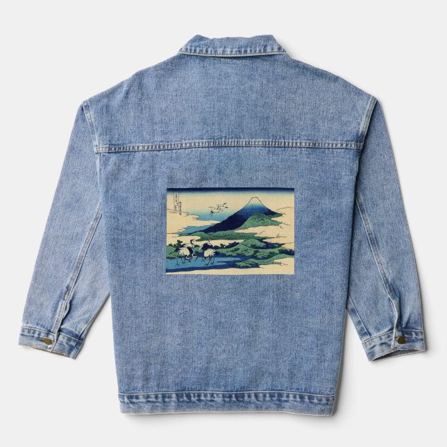 Katsushika Hokusai - Umegawa in der Provinz Sagami Jeansjacke (Rückseite)