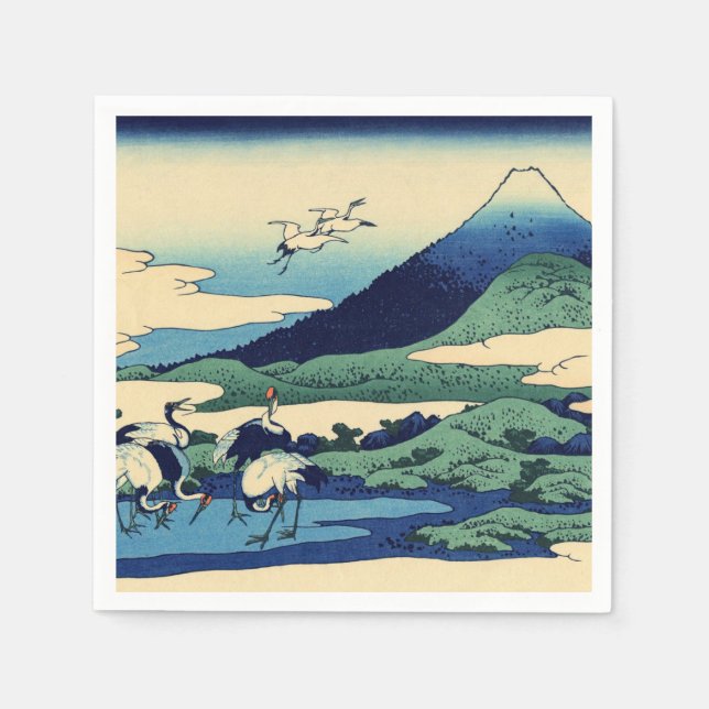 Katsushika Hokusai - Umegawa in der Provinz Sagami Serviette (Vorderseite)