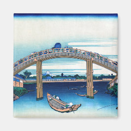 Katsushika Hokusai - Unter der Mannenbrücke, Fukag Magnet