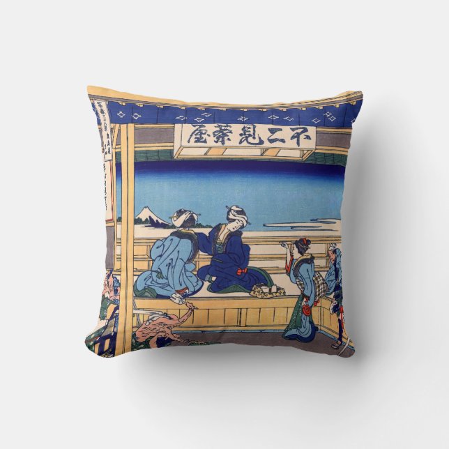 Katsushika Hokusai - Yoshida auf dem Tokaido Kissen (Vorderseite)