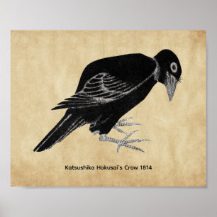 Katsushika Hokusais Krähe 1814 Poster