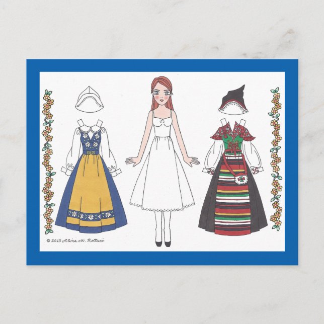 Katti de Suède papier carte postale (Devant)