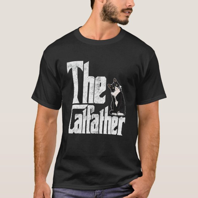 Katvater Vater Mafia Whiskers Male Daddy T-Shirt (Vorderseite)