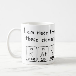 Katy Namen-Tasse periodischer Tabelle Kaffeetasse