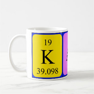 Katy Namen-Tasse periodischer Tabelle Kaffeetasse