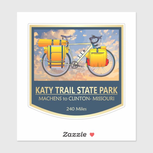 Katy Trail (bike2)2 Aufkleber (Blatt)