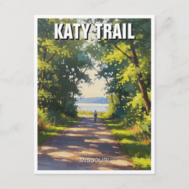 Katy Trail Missouri Travel Postkarte (Vorderseite)