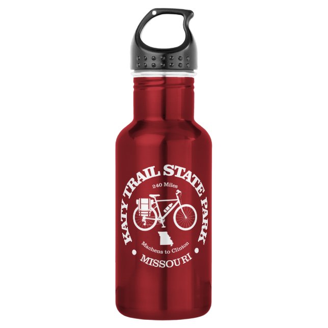 Katy Trail Staat Park (Fahrrad) Edelstahlflasche (Vorderseite)
