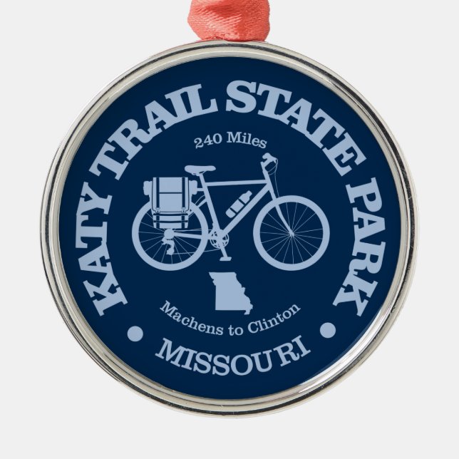 Katy Trail Staat Park (Fahrrad) Ornament Aus Metall (Vorne)