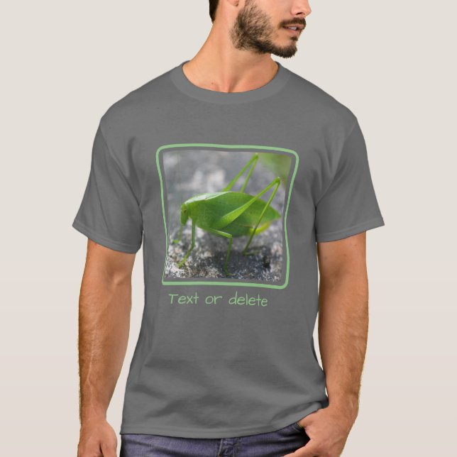 Katydid Grasshopper Personalisiert T-Shirt (Vorderseite)