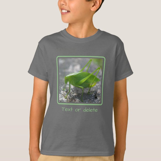 Katydid Grasshopper Personalisiert T-Shirt (Vorderseite)