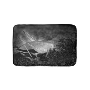 Katydid Insekt in Schwarz-Weiß Badematte