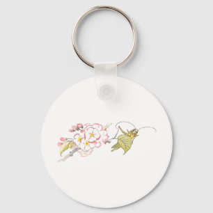 Katydid mit Kirschblüten Schlüsselanhänger
