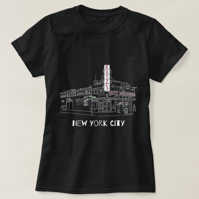 Kat'z Deli New York City für Reuben Sandwich Fans T-Shirt (Design vorne)