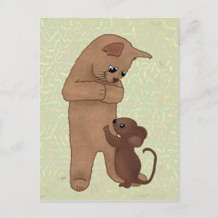 Katz und Maus Postkarte