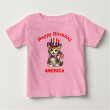 Kätzchen (1b) Patriotisches Kinder-T-Shirt