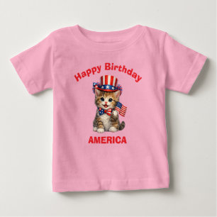 Kätzchen (1b) Patriotisches Kinder-T-Shirt Baby T-shirt