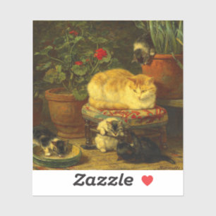 Kätzchen beim Spielen Aufkleber