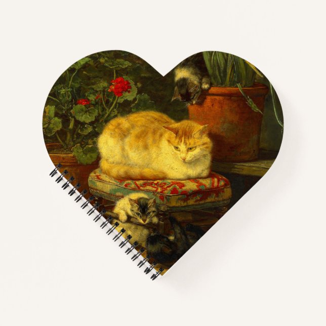 Kätzchen beim Spielen Notizbuch (Vorderseite)