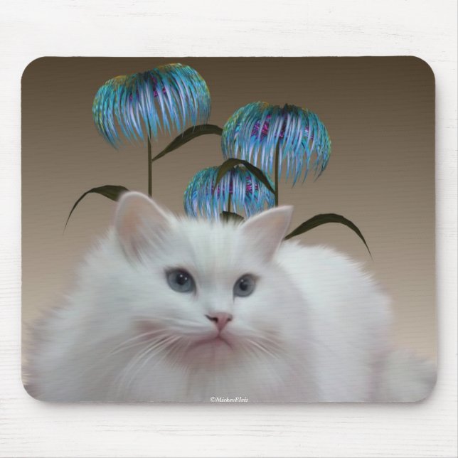 Kätzchen-Blumen Mousepad (Vorne)