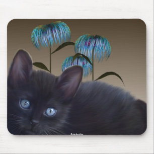 Kätzchen-Blumen Mousepad