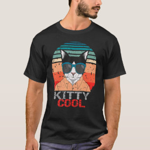 Kätzchen Coole Katze Katzen Retro Vintage T-Shirt