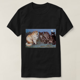 Kätzchen, die im Mondschein, Louis Wain sich T-Shirt