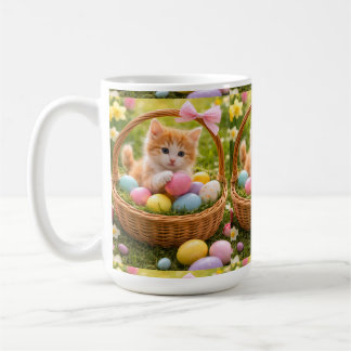 Kätzchen-Foto-Osterhasen-Muster  Kaffeetasse