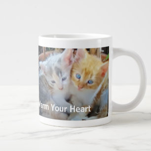 Kätzchen-Foto-Zitat Jumbo-Tasse