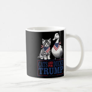 Kätzchen für Trump 2024 Katzen und Enten für Trump Kaffeetasse