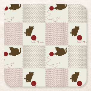 Kätzchen-Hintergründe Rechteckiger Pappuntersetzer