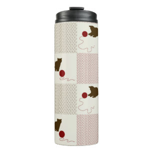 Kätzchen-Hintergründe Thermosbecher