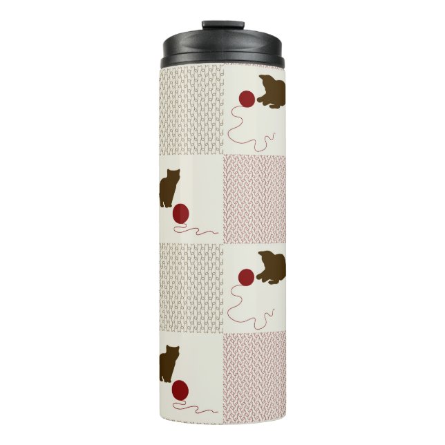 Kätzchen-Hintergründe Thermosbecher (Vorderseite)