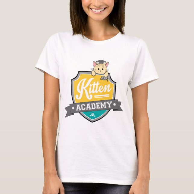 Kätzchen-HochschulWappen T-Shirt (Vorderseite)