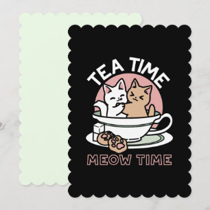 Kätzchen im Pokal knuddeln - Adorable Tea Time Einladung