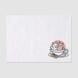 Kätzchen im Pokal knuddeln - Adorable Tea Time Seidenpapier