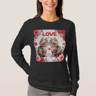 Kätzchen in der Liebe eine süße Liebe T-Shirt