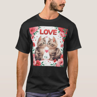 Kätzchen in der Liebe eine süße Liebe T-Shirt