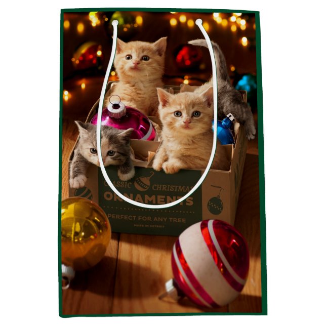 Kätzchen in der Schachtel Mittlere Geschenktüte (Vorderseite)