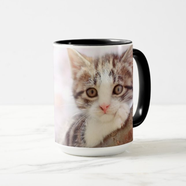 Kätzchen in einem Baum Tasse (VorderseiteRechts)