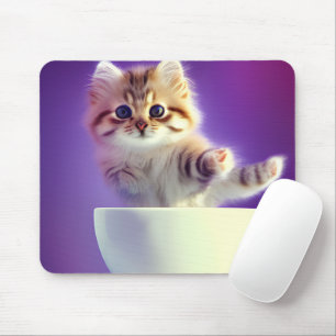 Kätzchen in einem Teacup (Baby animal)-Mauspad Mousepad