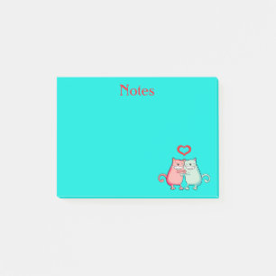 Kätzchen in Liebe Post-It Notizen