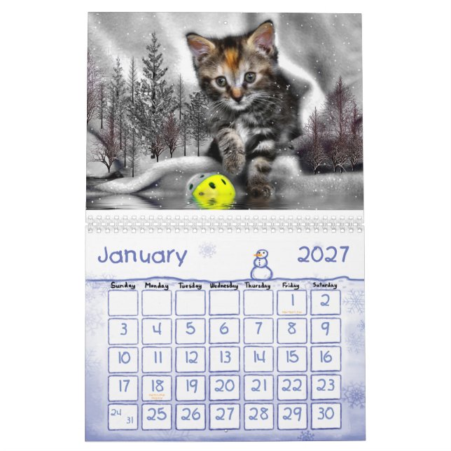Kätzchen Kalender (Jan 2027)